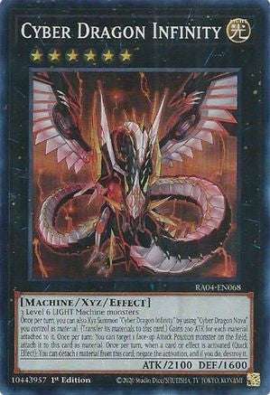 Cyber Dragon Infinity [RA04-EN068] - Quarter Century Stampede 1st Edition - Super Rare - Trinity Hobby