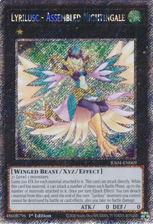 Lyrilusc - Assembled Nightingale (Platinum Secret Rare) [RA04-EN069] - Quarter Century Stampede 1st Edition - Platinum Secret Rare