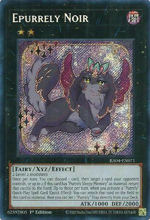 Epurrely Noir (Secret Rare) [RA04-EN071] - Quarter Century Stampede 1st Edition - Secret Rare - Trinity Hobby