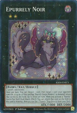Epurrely Noir [RA04-EN071] - Quarter Century Stampede 1st Edition - Super Rare - Trinity Hobby