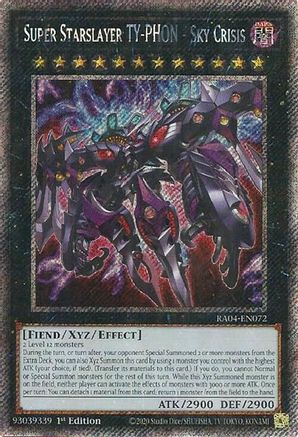 Super Starslayer TY-PHON - Sky Crisis (Platinum Secret Rare) [RA04-EN072] - Quarter Century Stampede 1st Edition - Platinum Secret Rare - Trinity Hobby
