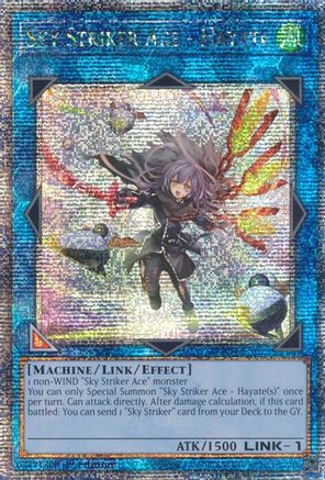 Sky Striker Ace - Hayate (New Art) (Quarter Century Secret Rare) [RA04-EN073] - Quarter Century Stampede 1st Edition - Quarter Century Secret Rare - Trinity Hobby