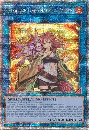 Hiita the Fire Charmer, Ablaze (Quarter Century Secret Rare) [RA04-EN074] - Quarter Century Stampede 1st Edition - Quarter Century Secret Rare - Trinity Hobby