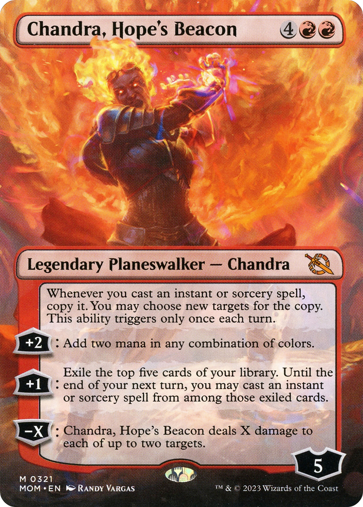 Chandra, Hope's Beacon (Borderless Alternate Art) [March of the Machine] - Trinity Hobby