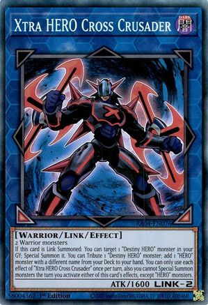 Xtra HERO Cross Crusader (CR) [RA04-EN076] - Quarter Century Stampede 1st Edition - Collector's Rare - Trinity Hobby