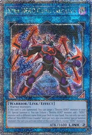 Xtra HERO Cross Crusader (Quarter Century Secret Rare) [RA04-EN076] - Quarter Century Stampede 1st Edition - Quarter Century Secret Rare - Trinity Hobby