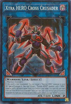 Xtra HERO Cross Crusader [RA04-EN076] - Quarter Century Stampede 1st Edition - Super Rare - Trinity Hobby