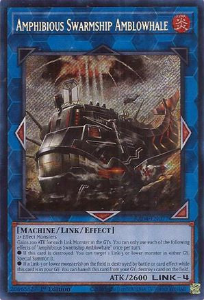 Amphibious Swarmship Amblowhale (Secret Rare) [RA04-EN077] - Quarter Century Stampede 1st Edition - Secret Rare - Trinity Hobby