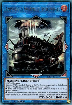 Amphibious Swarmship Amblowhale (Ultimate Rare) [RA04-EN077] - Quarter Century Stampede 1st Edition - Ultimate Rare - Trinity Hobby