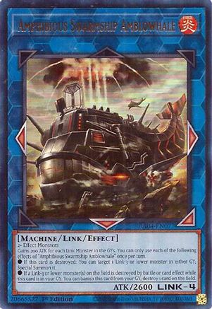 Amphibious Swarmship Amblowhale (UR) [RA04-EN077] - Quarter Century Stampede 1st Edition - Ultra Rare - Trinity Hobby