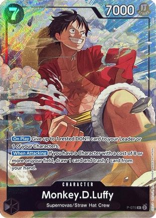 Monkey.D.Luffy (Premium Card Collection -Best Selection Vol. 3-) (P-075) - [One Piece Promotion Cards] Foil - Trinity Hobby
