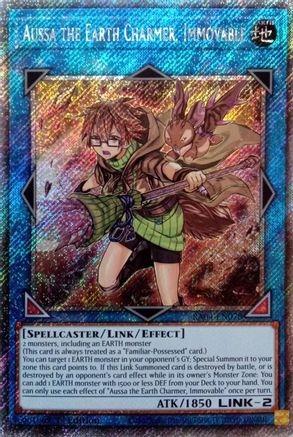 Aussa the Earth Charmer, Immovable (Platinum Secret Rare) [RA04-EN078] - Quarter Century Stampede 1st Edition - Platinum Secret Rare - Trinity Hobby