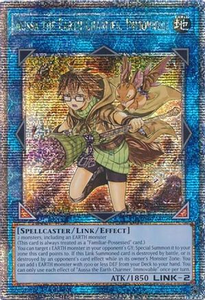Aussa the Earth Charmer, Immovable (Quarter Century Secret Rare) [RA04-EN078] - Quarter Century Stampede  - Quarter Century Secret Rare - Trinity Hobby