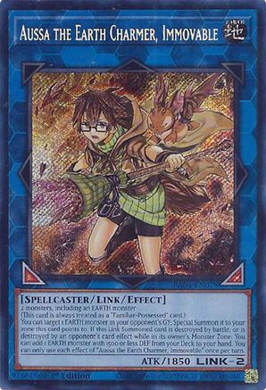 Aussa the Earth Charmer, Immovable (Secret Rare) [RA04-EN078] - Quarter Century Stampede 1st Edition - Secret Rare - Trinity Hobby