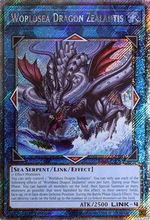 Worldsea Dragon Zealantis (Platinum Secret Rare) [RA04-EN082] - Quarter Century Stampede 1st Edition - Platinum Secret Rare - Trinity Hobby