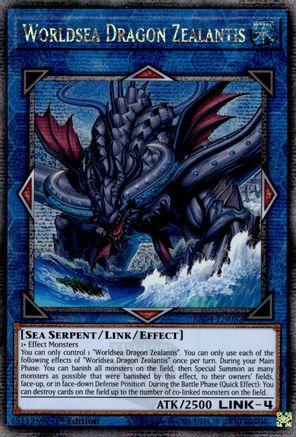 Worldsea Dragon Zealantis (Quarter Century Secret Rare) [RA04-EN082] - Quarter Century Stampede 1st Edition - Quarter Century Secret Rare - Trinity Hobby