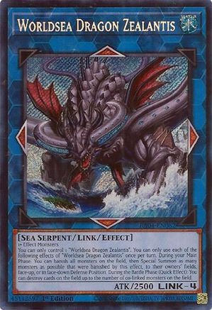 Worldsea Dragon Zealantis (Secret Rare) [RA04-EN082] - Quarter Century Stampede 1st Edition - Secret Rare - Trinity Hobby
