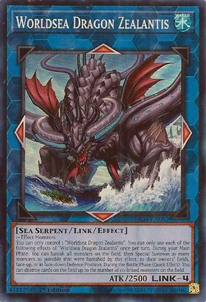 Worldsea Dragon Zealantis [RA04-EN082] - Quarter Century Stampede 1st Edition - Super Rare - Trinity Hobby