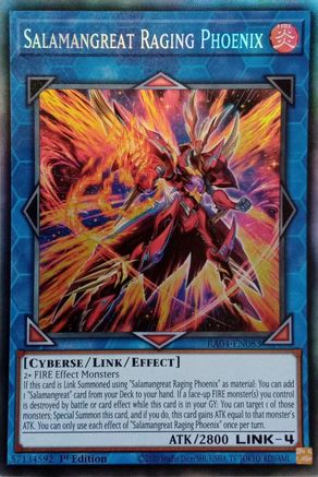 Salamangreat Raging Phoenix (CR) [RA04-EN083] - Quarter Century Stampede 1st Edition - Collector's Rare - Trinity Hobby