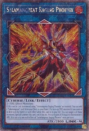 Salamangreat Raging Phoenix (Platinum Secret Rare) [RA04-EN083] - Quarter Century Stampede 1st Edition - Platinum Secret Rare - Trinity Hobby