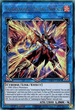 Salamangreat Raging Phoenix (Ultimate Rare) [RA04-EN083] - Quarter Century Stampede 1st Edition - Ultimate Rare - Trinity Hobby