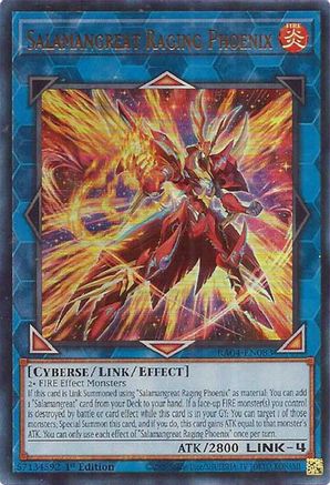 Salamangreat Raging Phoenix (UR) [RA04-EN083] - Quarter Century Stampede 1st Edition - Ultra Rare - Trinity Hobby