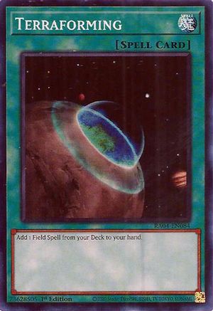 Terraforming [RA04-EN084] - Quarter Century Stampede 1st Edition - Super Rare - Trinity Hobby
