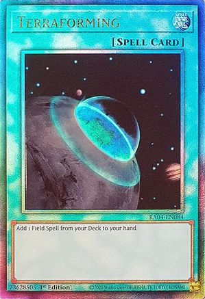 Terraforming (Ultimate Rare) [RA04-EN084] - Quarter Century Stampede 1st Edition - Ultimate Rare - Trinity Hobby