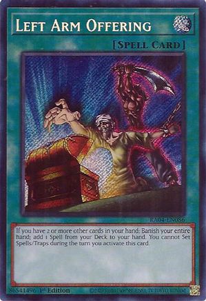 Left Arm Offering (Secret Rare) [RA04-EN086] - Quarter Century Stampede 1st Edition - Secret Rare - Trinity Hobby