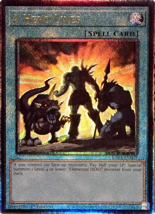 A Hero Lives (Ultimate Rare) [RA04-EN087] - Quarter Century Stampede 1st Edition - Ultimate Rare - Trinity Hobby