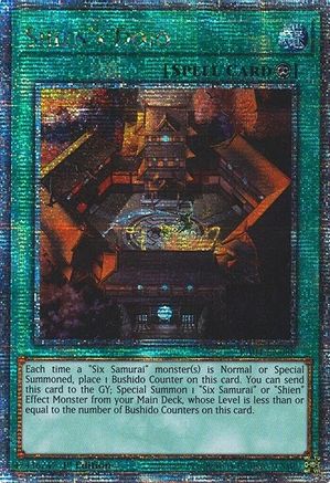 Shien's Dojo (Quarter Century Secret Rare) [RA04-EN088] - Quarter Century Stampede 1st Edition - Quarter Century Secret Rare - Trinity Hobby