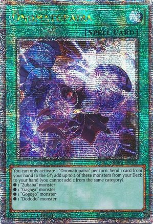 Onomatopaira (Quarter Century Secret Rare) [RA04-EN089] - Quarter Century Stampede 1st Edition - Quarter Century Secret Rare - Trinity Hobby