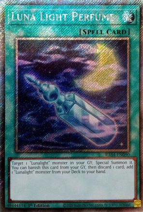Luna Light Perfume (Platinum Secret Rare) [RA04-EN090] - Quarter Century Stampede 1st Edition - Platinum Secret Rare - Trinity Hobby