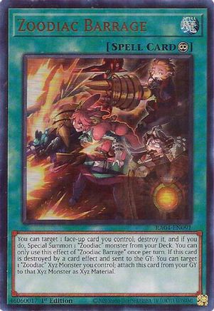 Zoodiac Barrage (UR) [RA04-EN091] - Quarter Century Stampede 1st Edition - Ultra Rare - Trinity Hobby