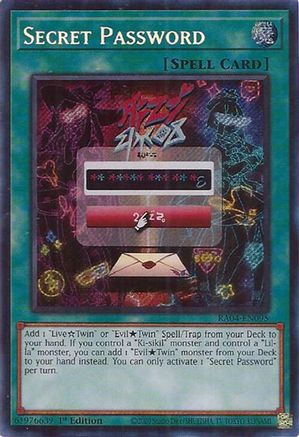 Secret Password (Secret Rare) [RA04-EN095] - Quarter Century Stampede 1st Edition - Secret Rare - Trinity Hobby