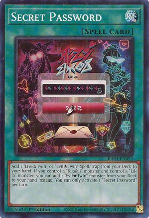 Secret Password [RA04-EN095] - Quarter Century Stampede 1st Edition - Super Rare - Trinity Hobby