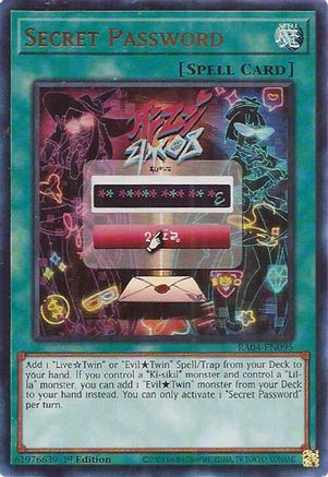 Secret Password (UR) [RA04-EN095] - Quarter Century Stampede 1st Edition - Ultra Rare - Trinity Hobby