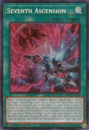 Seventh Ascension (Secret Rare) [RA04-EN098] - Quarter Century Stampede 1st Edition - Secret Rare - Trinity Hobby