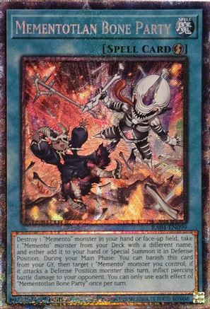 Mementotlan Bone Party (CR) [RA04-EN099] - Quarter Century Stampede 1st Edition - Collector's Rare - Trinity Hobby