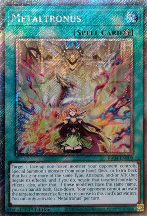 Metaltronus (Platinum Secret Rare) [RA04-EN100] - Quarter Century Stampede 1st Edition - Platinum Secret Rare - Trinity Hobby