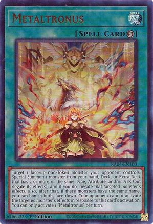 Metaltronus (UR) [RA04-EN100] - Quarter Century Stampede 1st Edition - Ultra Rare - Trinity Hobby