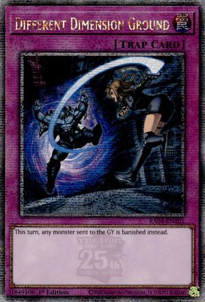 Different Dimension Ground (Quarter Century Secret Rare) [RA04-EN101] - Quarter Century Stampede 1st Edition - Quarter Century Secret Rare - Trinity Hobby
