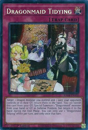 Dragonmaid Tidying (Secret Rare) [RA04-EN102] - Quarter Century Stampede 1st Edition - Secret Rare - Trinity Hobby