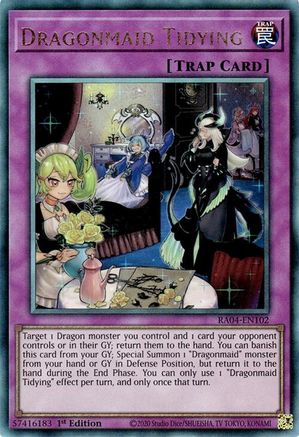 Dragonmaid Tidying (Ultimate Rare) [RA04-EN102] - Quarter Century Stampede 1st Edition - Ultimate Rare - Trinity Hobby