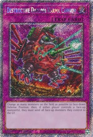 Destructive Daruma Karma Cannon (Platinum Secret Rare) [RA04-EN103] - Quarter Century Stampede 1st Edition - Platinum Secret Rare - Trinity Hobby