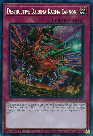 Destructive Daruma Karma Cannon (Secret Rare) [RA04-EN103] - Quarter Century Stampede 1st Edition - Secret Rare - Trinity Hobby