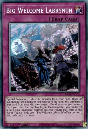 Big Welcome Labrynth (CR) [RA04-EN104] - Quarter Century Stampede 1st Edition - Collector's Rare - Trinity Hobby