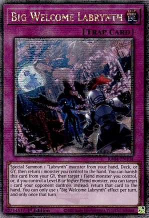 Big Welcome Labrynth (Quarter Century Secret Rare) [RA04-EN104] - Quarter Century Stampede 1st Edition - Quarter Century Secret Rare - Trinity Hobby