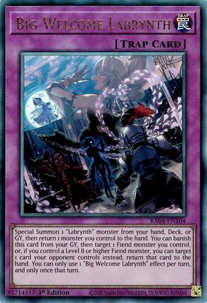 Big Welcome Labrynth (Ultimate Rare) [RA04-EN104] - Quarter Century Stampede 1st Edition - Ultimate Rare - Trinity Hobby