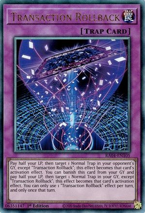 Transaction Rollback (Ultimate Rare) [RA04-EN105] - Quarter Century Stampede 1st Edition - Ultimate Rare - Trinity Hobby